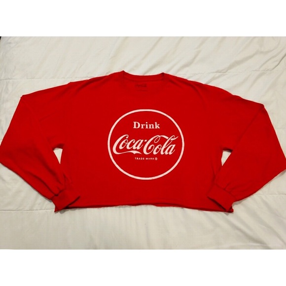 Coca Cola Tops - 🍁 Coca-Cola/Coca Cola/Coke long sleeved crop top